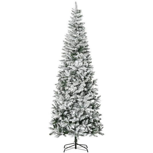 Frosted Elegance Slim Pine Christmas Tree