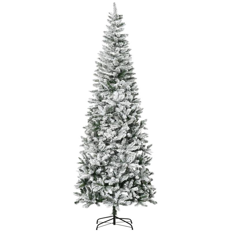 Frosted Elegance Slim Pine Christmas Tree