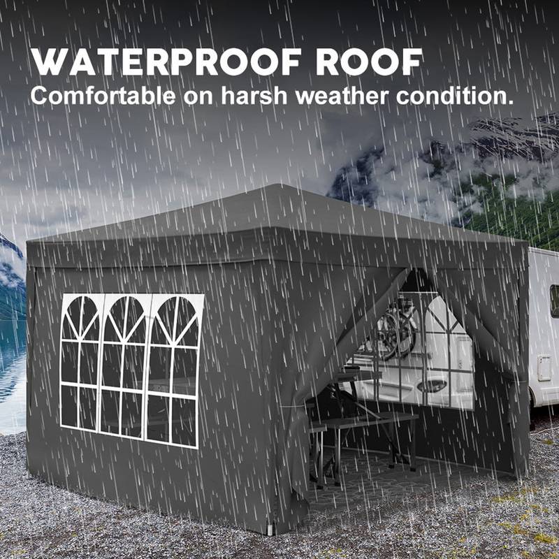 Pop-Up Party Canopy with Sidewalls and Weight Bags