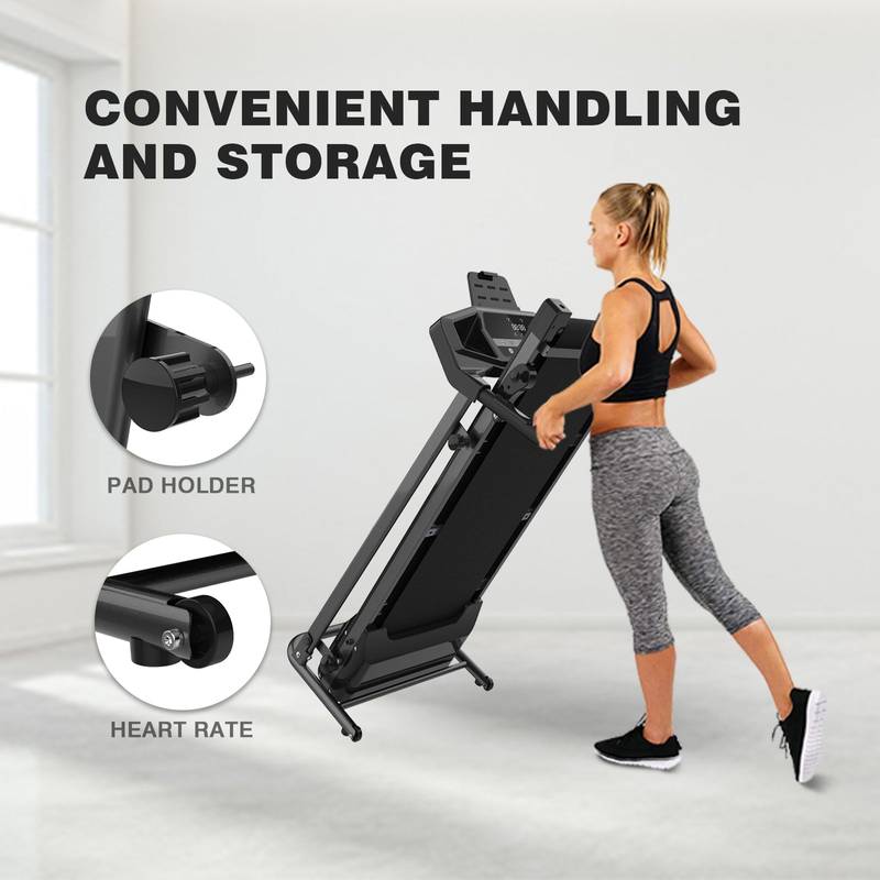 HomeFit Electric Treadmill - Foldable with Incline & Phone Holder
