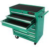 Rolling Green Tool Cart with 7 Drawers
