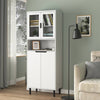Elegant Glass-Front Storage Bookcase