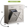 Sleek White Trash Cabinet with Easy Installation and Odor Control