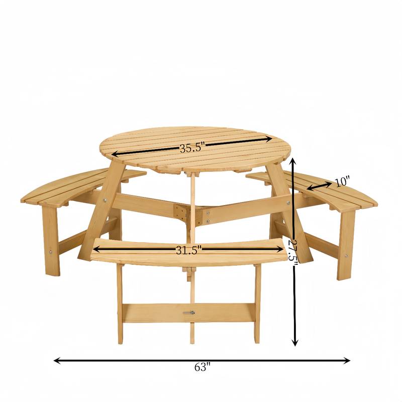 Gather 'Round: Spacious Outdoor Picnic Table Set
