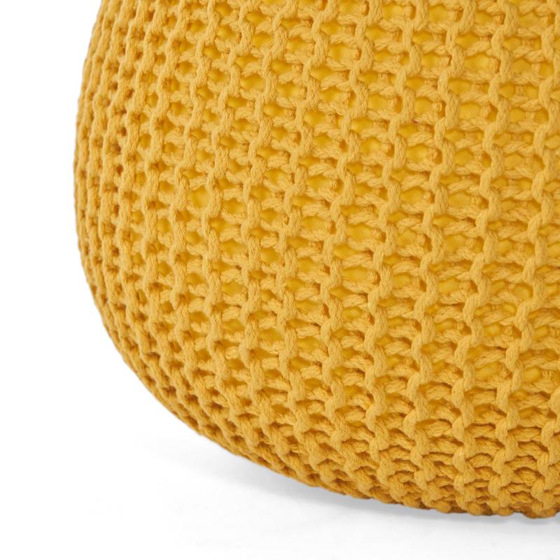 Sunny Knit Pouf