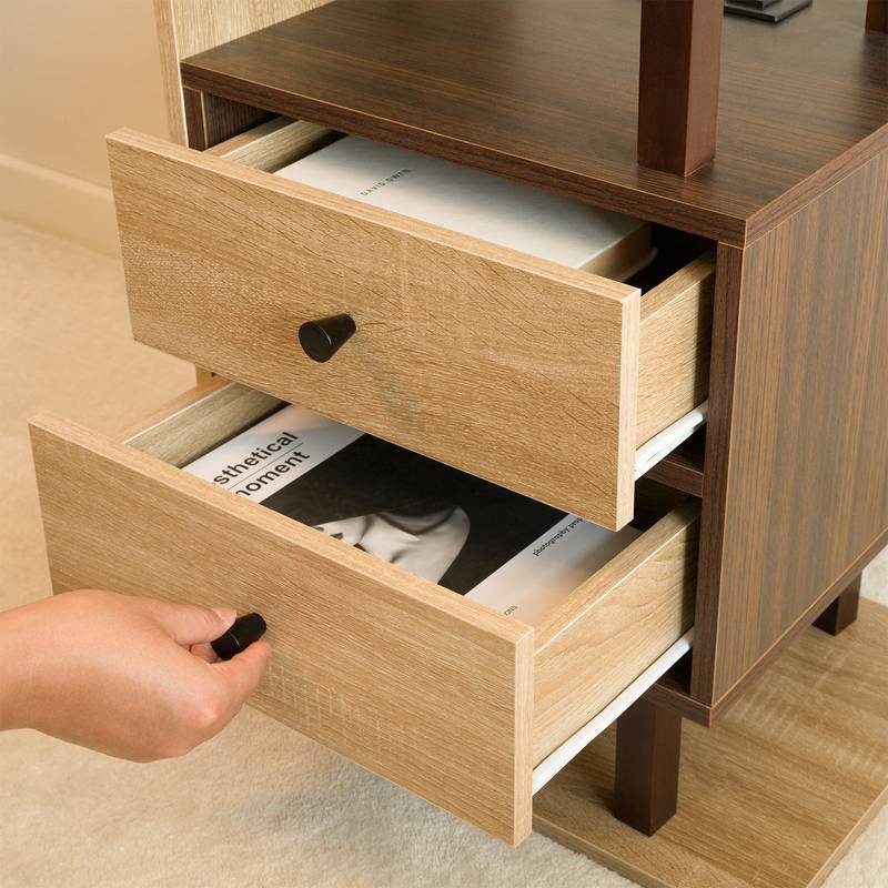 Smart Charging Nightstand with USB Ports & Drawers