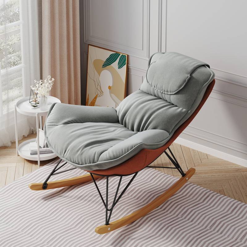 Cozy Rocking Chair - Light Green Luxe Comfort