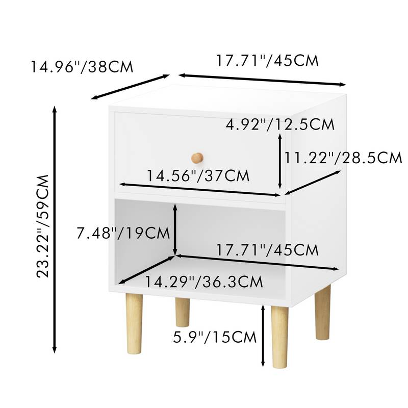 Charming White Nightstand for All Ages