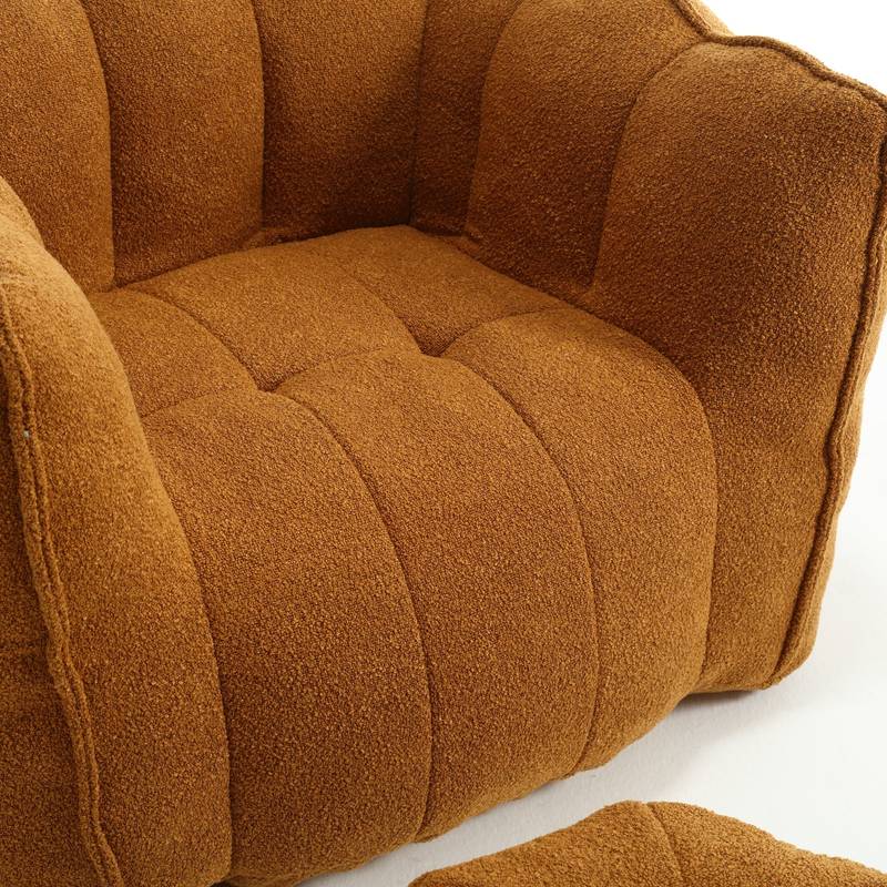Cozy Foam Bean Bag Chair with Footstool – Perfect for Gaming, Reading, and Relaxing!