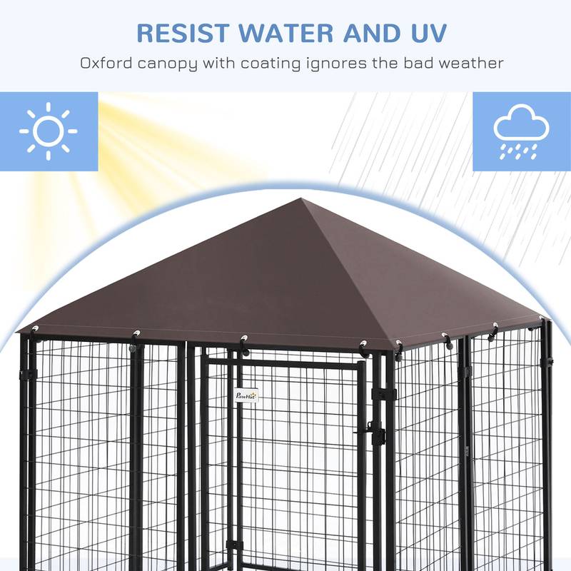 PawHut Outdoor Dog Playpen with Canopy