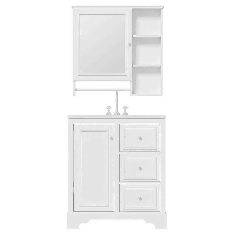 Elegant Modern Bathroom Vanity Set