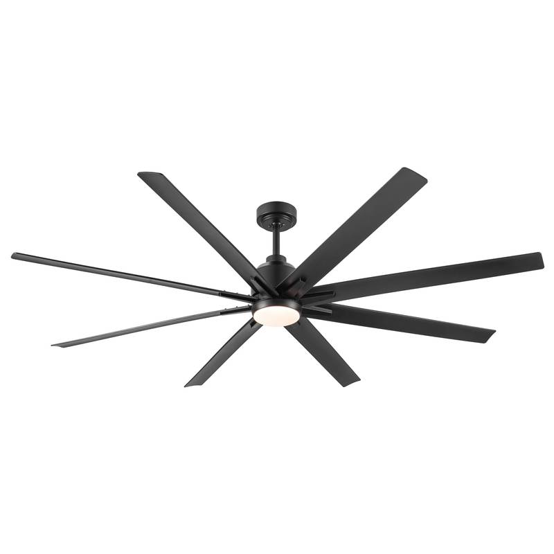 Bright Breeze: Oversized LED Ceiling Fan with Sleek Black Blades