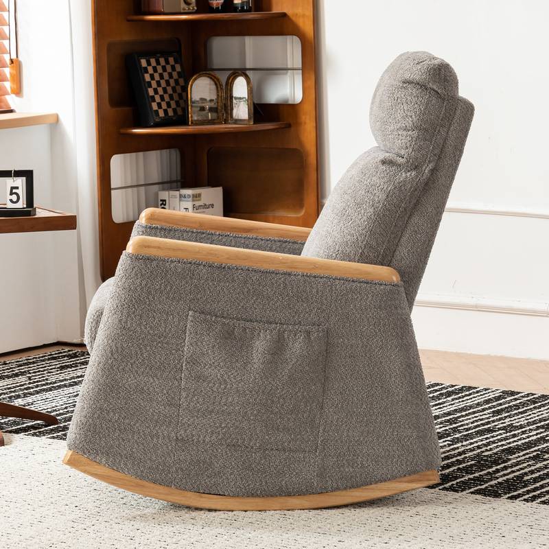 Cozy Accent Rocking Chair with Footrest