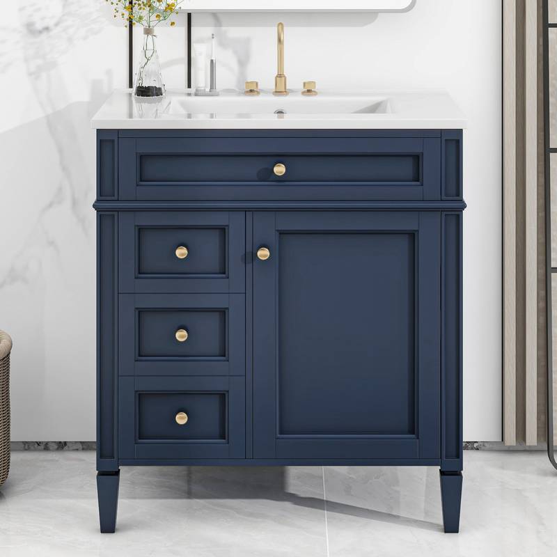 Sleek Bathroom Vanity with Stylish Sink and Ample Storage