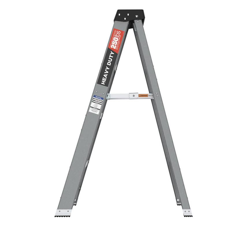Sturdy Gray Fiberglass Step Ladder