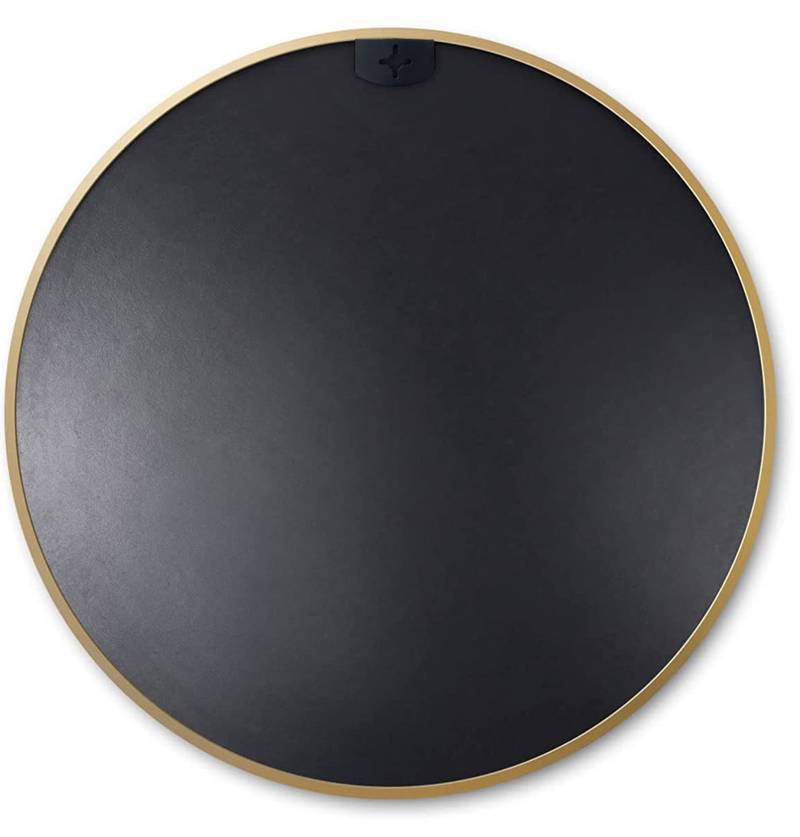 Gleaming Gold Round Bathroom Mirror