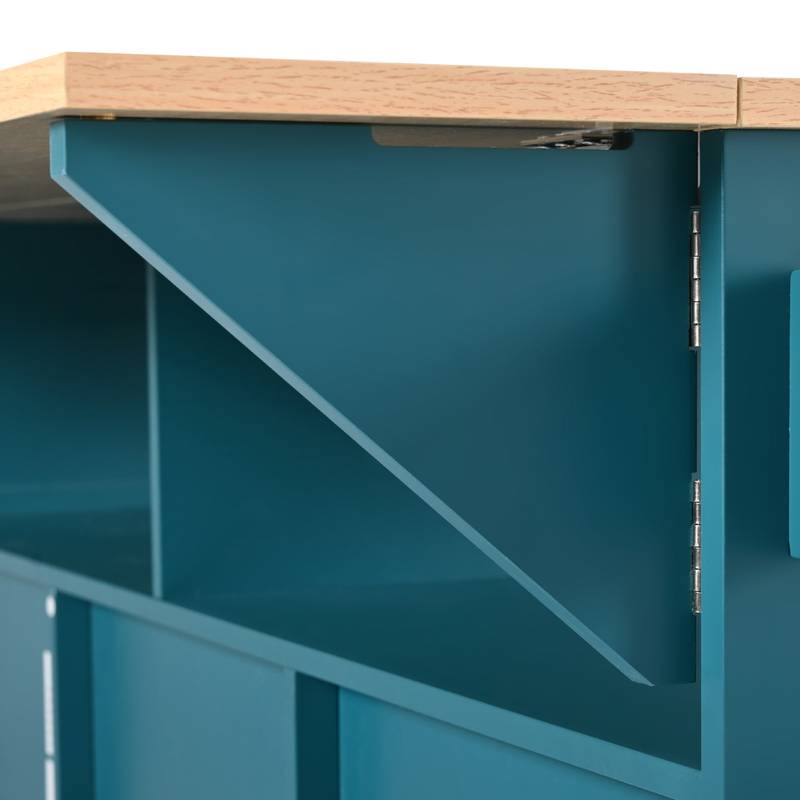 Versatile Rolling Kitchen Island with Drop Leaves and Power Outlet
