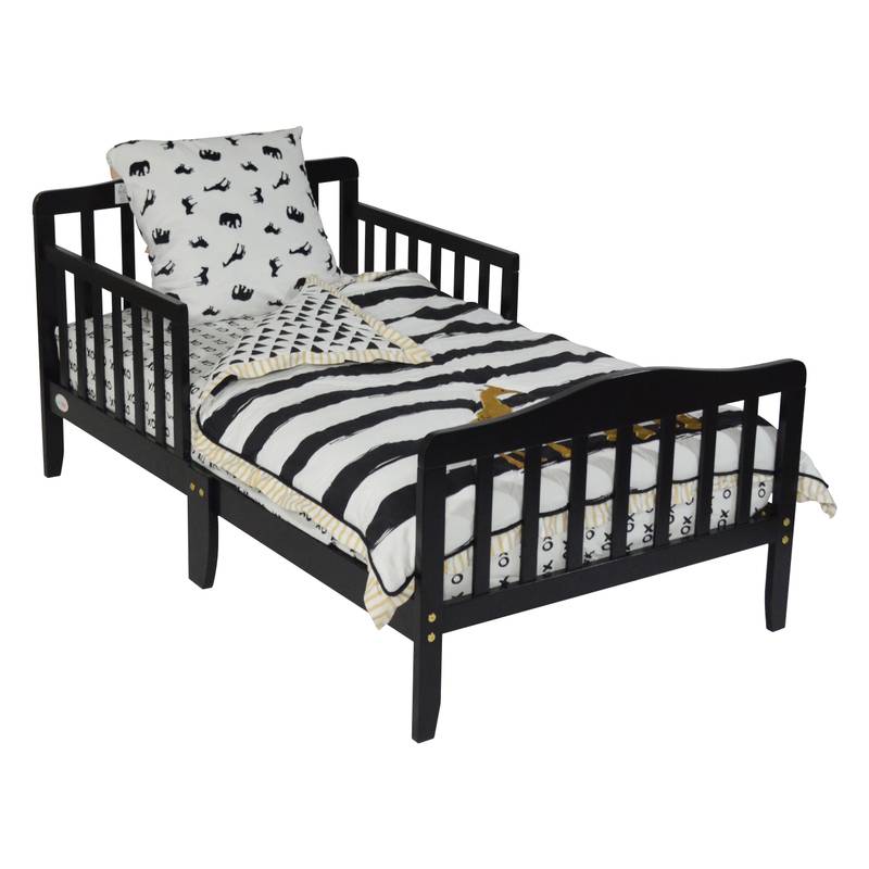 Cozy Black Toddler Bed