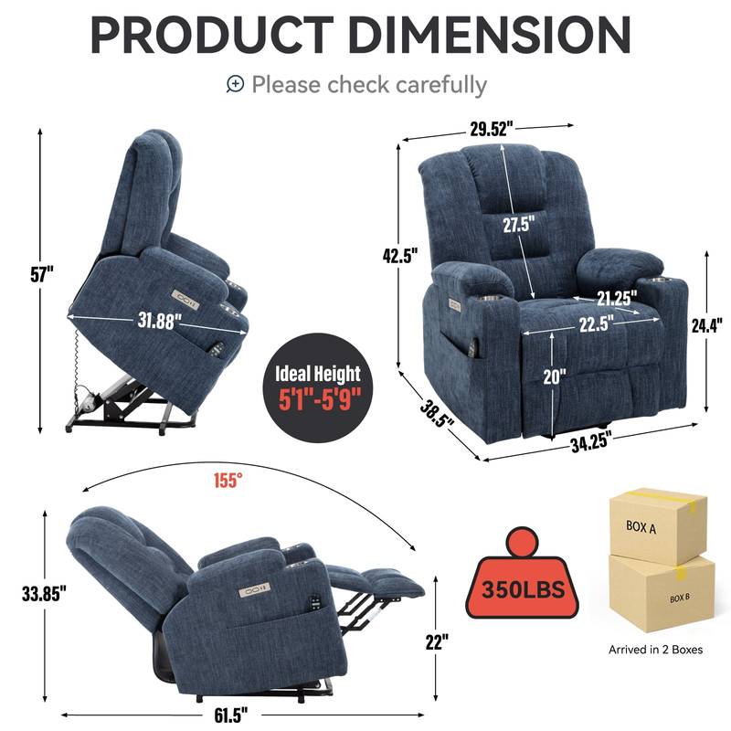 Cozy Comfort Recliner with Massage & Heat