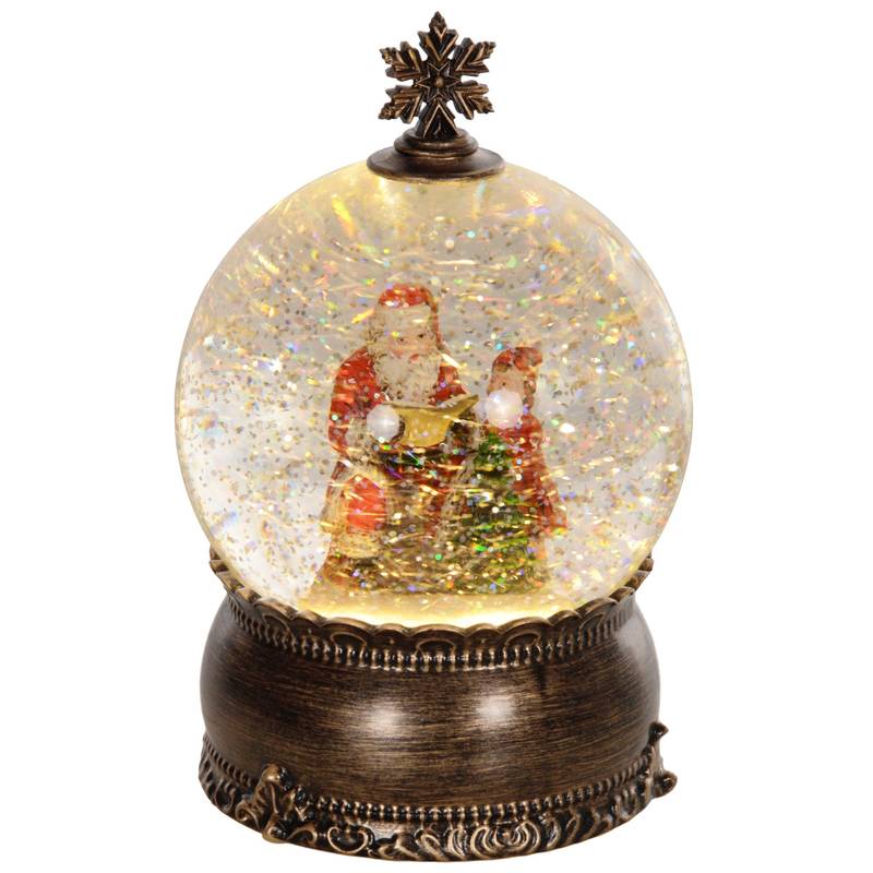 Magical Christmas Snow Globe with Music & Lights