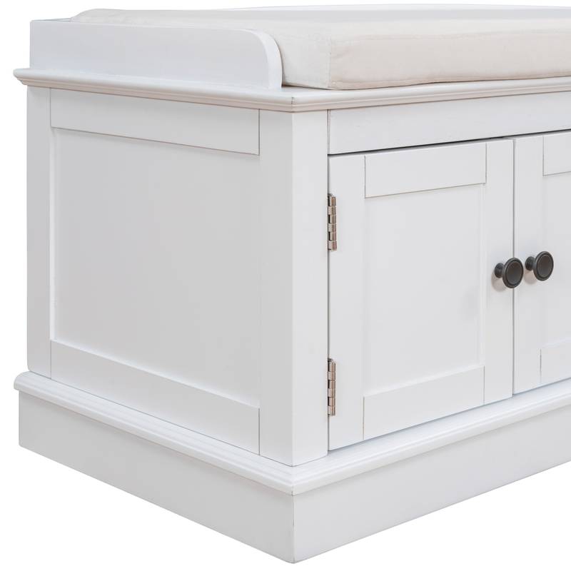Cozy Shoe Storage Bench with Cushioned Seat