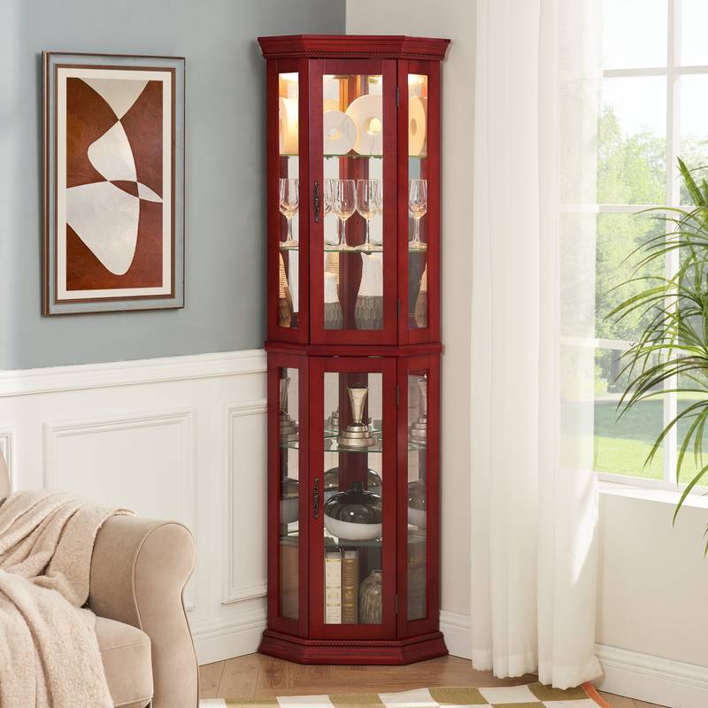 Luminous Corner Curio Cabinet