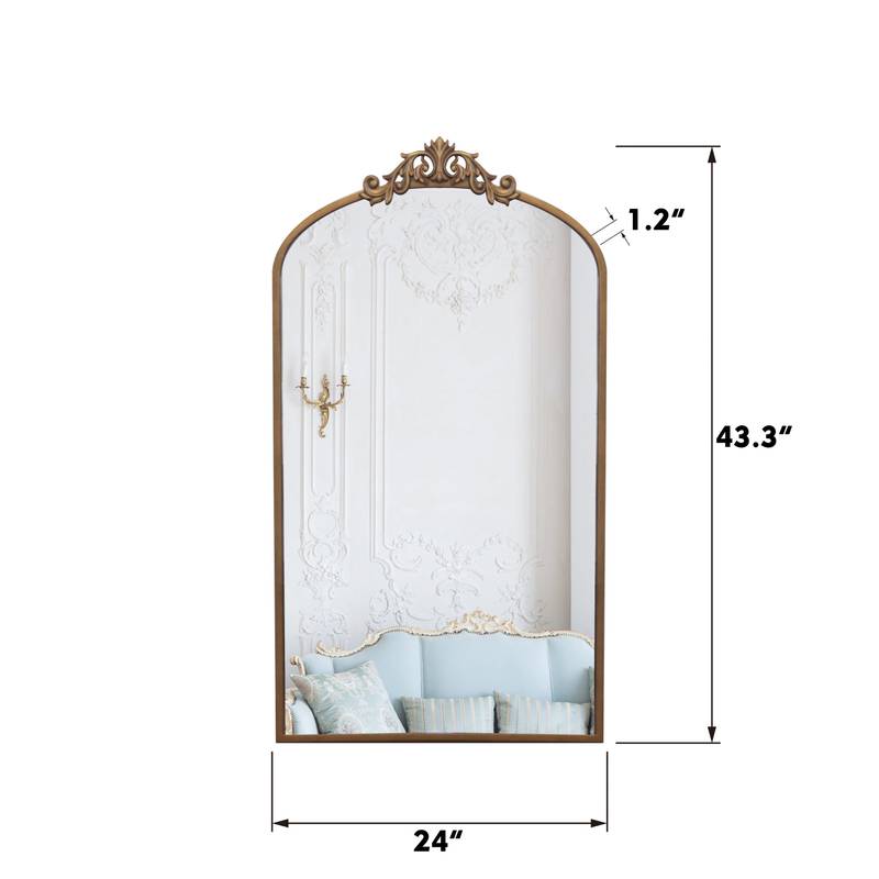 Vintage Arched Floor Mirror