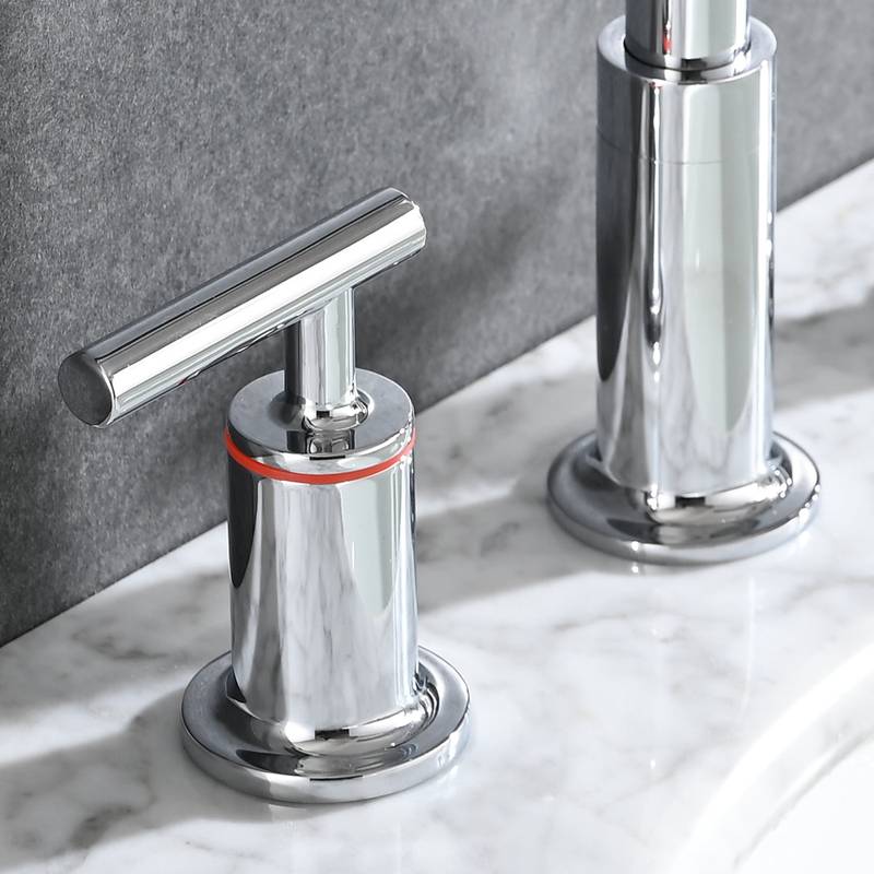Sleek Chrome Widespread Bathroom Faucet with Pop-Up Drain