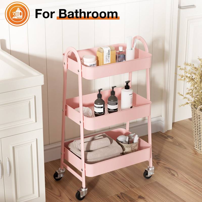 Versatile Rolling Cart - Stylish Storage for Every Room