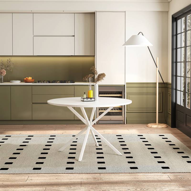 Chic Round Dining Table with Removable Top