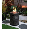 CozyGlow Outdoor Gas Fire Pit with Lava Stones & Cover