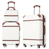 Stylish White Spinner Luggage Set with TSA Lock