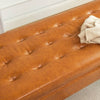 Stylish Leather Storage Bench