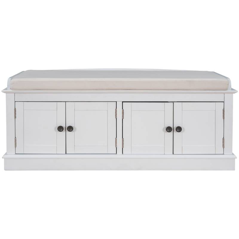 Cozy Shoe Storage Bench with Cushioned Seat