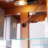 Illuminated Oak Glass Display Cabinet