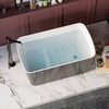 Sleek Black Square Soaking Tub: Japanese Design for Ultimate Relaxation