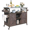 Rustic Rolling Outdoor Kitchen Bar & Grill Station