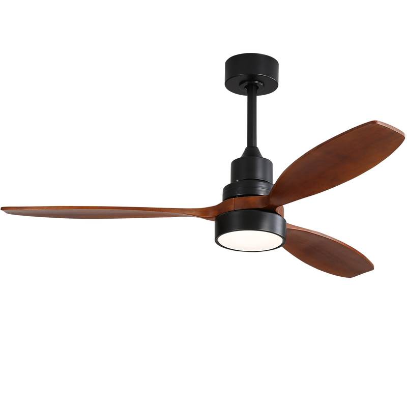 Wooden Ceiling Fan with Remote & LED Light