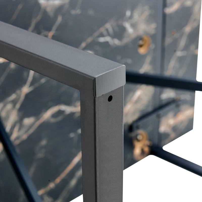 Chic Black Rectangular Dining Table for Gatherings