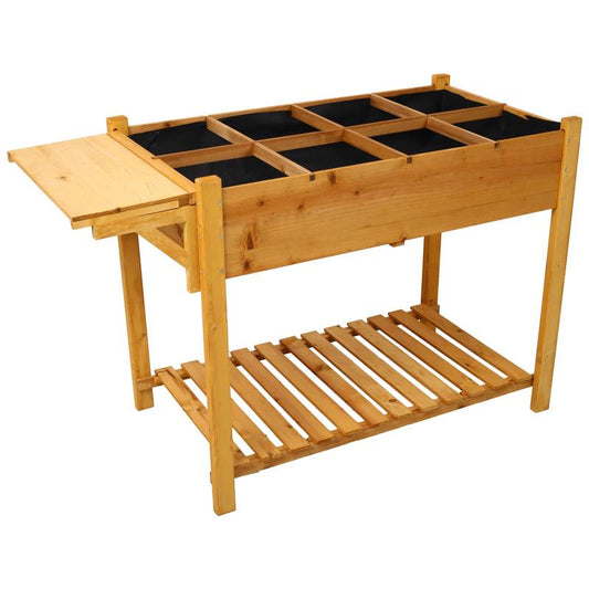 Garden Buddy Elevated Planter with Foldable Table & Storage
