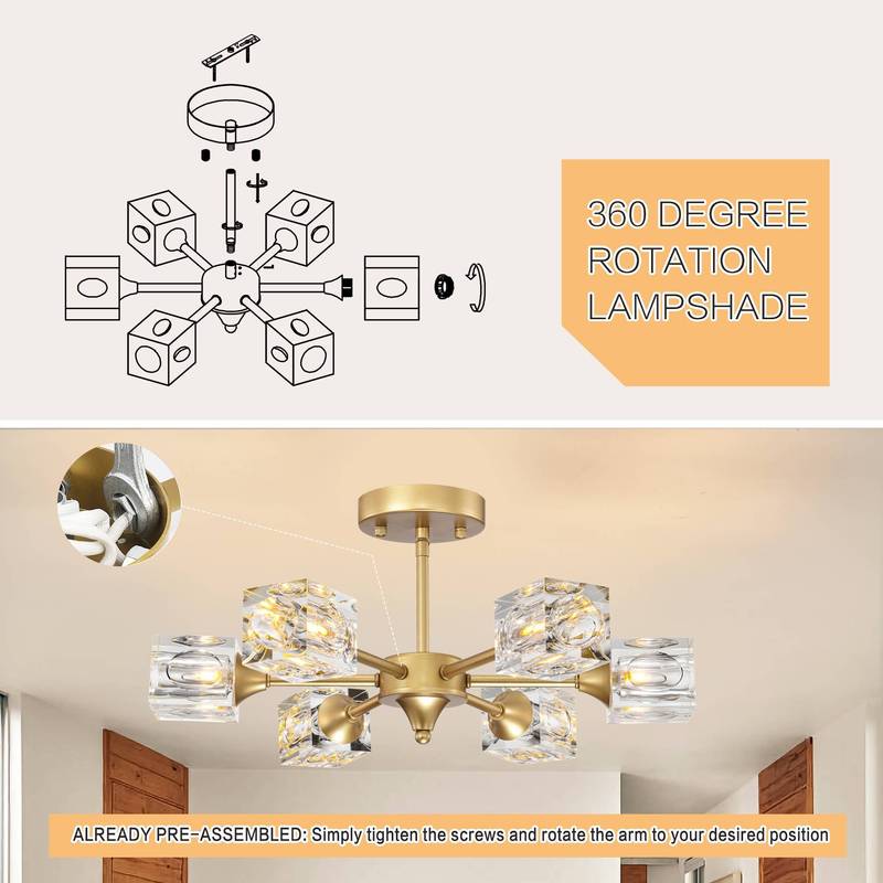 Glam Crystal Pendant Light
