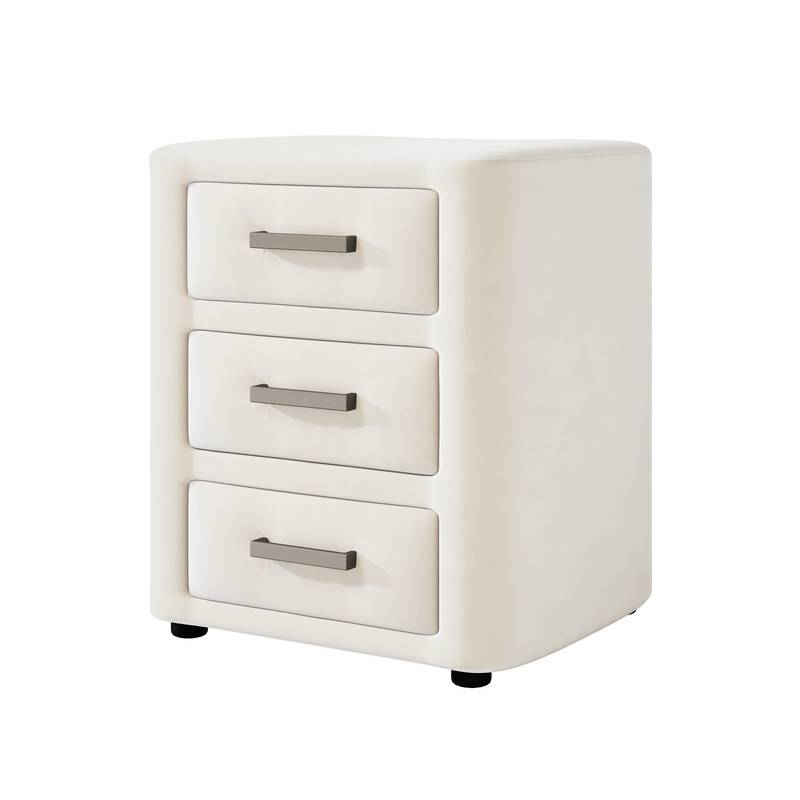 Lavish Velvet Bedroom Set with Tufted Bed & Chic Nightstands