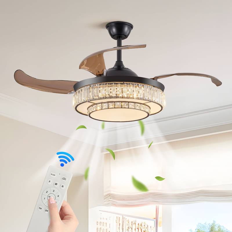 Sleek LED Ceiling Fan with Light & Remote - Modern Comfort for Every Room