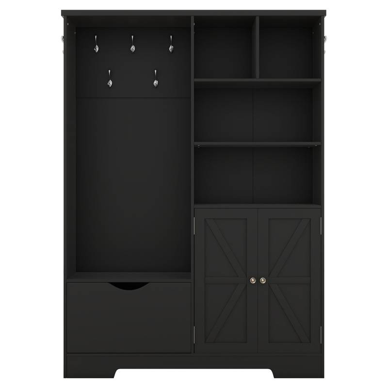 Chic Hallway Organizer with Bench and Storage