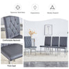 Stylish Gray Armless Dining Chairs Set