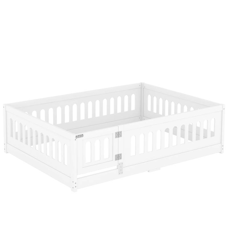 Cozy Guardrail Floor Bed for Kids