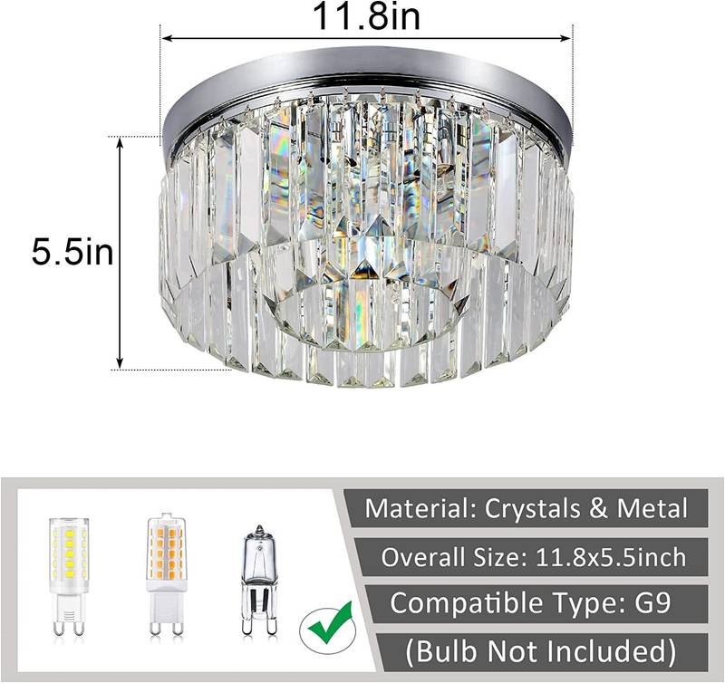 Chic Crystal Ceiling Light Fixture
