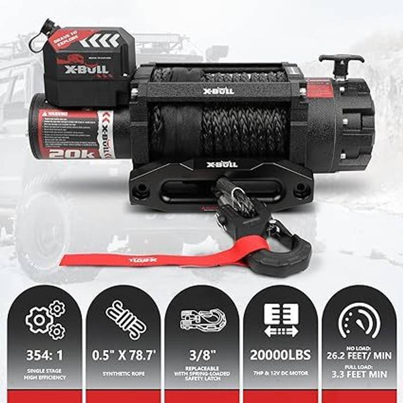 X-BULL All-Terrain Electric Winch with Remote Control