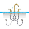 Brushed Gold Double Handle Bathroom Faucet Set