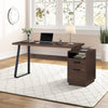 Sleek Home Office Desk with File Drawers